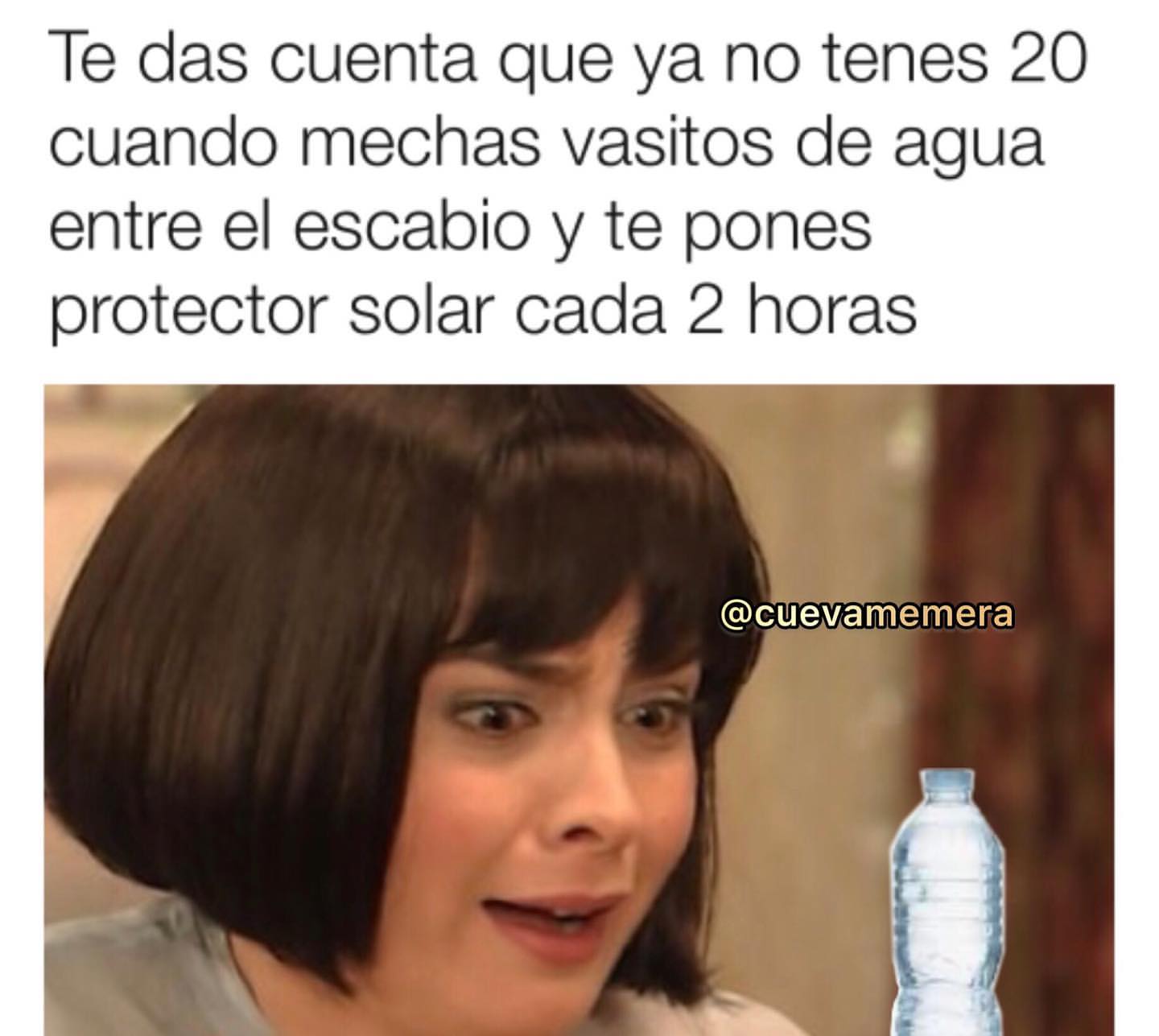 Te das cuenta que ya no tenes 20 cuando mechas vasitos de agua entre el escabio y te pones protector solar cada 2 horas.