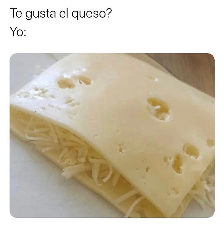 Te gusta el queso?  Yo: