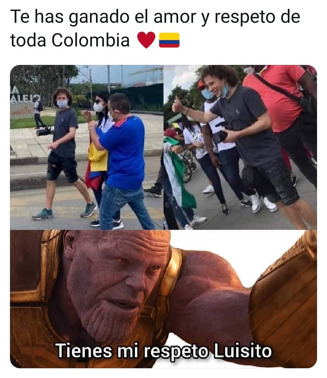 Te has ganado el amor y respeto de toda Colombia. Tienes mi respeto Luisito.