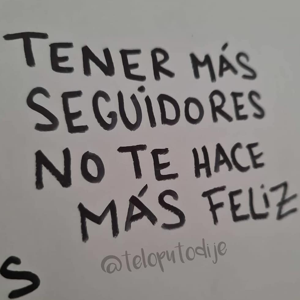 Tener más seguidores, no te hace más feliz.