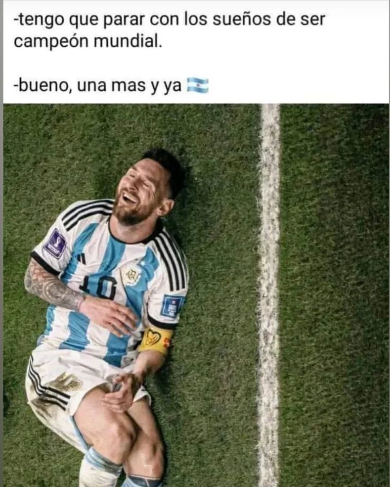 Tengo que parar con los sueños de ser campeón mundial.  Bueno, una más y ya.