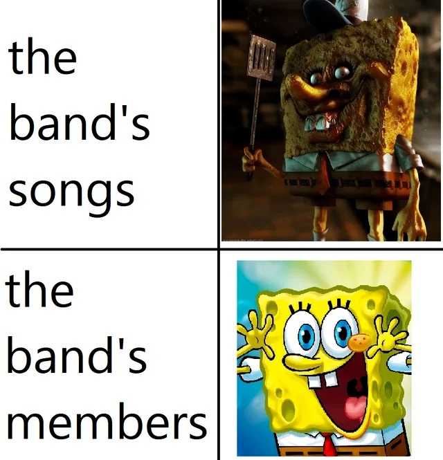 The band's songs. The band's members.