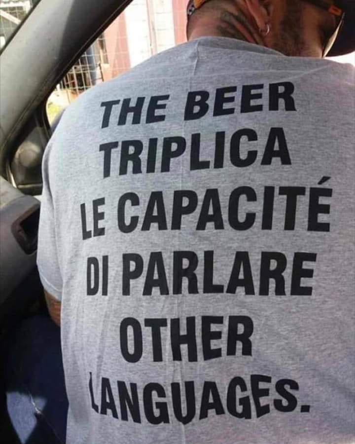 The beer triplica le capacité di parlare other language.