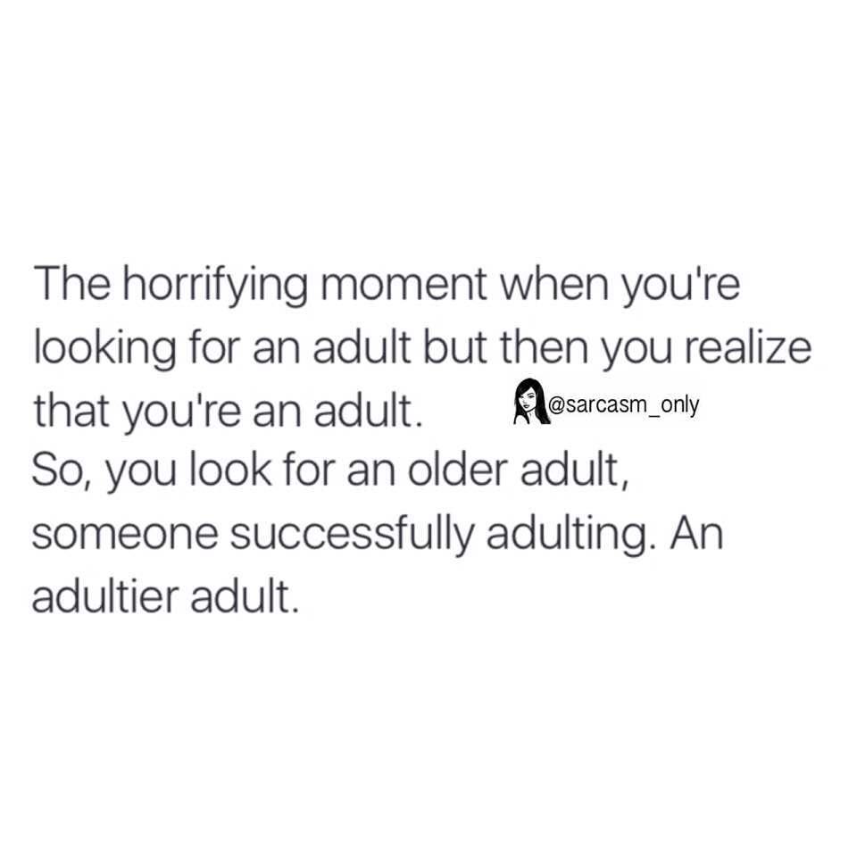The Horrifying Moment When You Re Looking For An Adult But Then You Realize That You Re An Adult