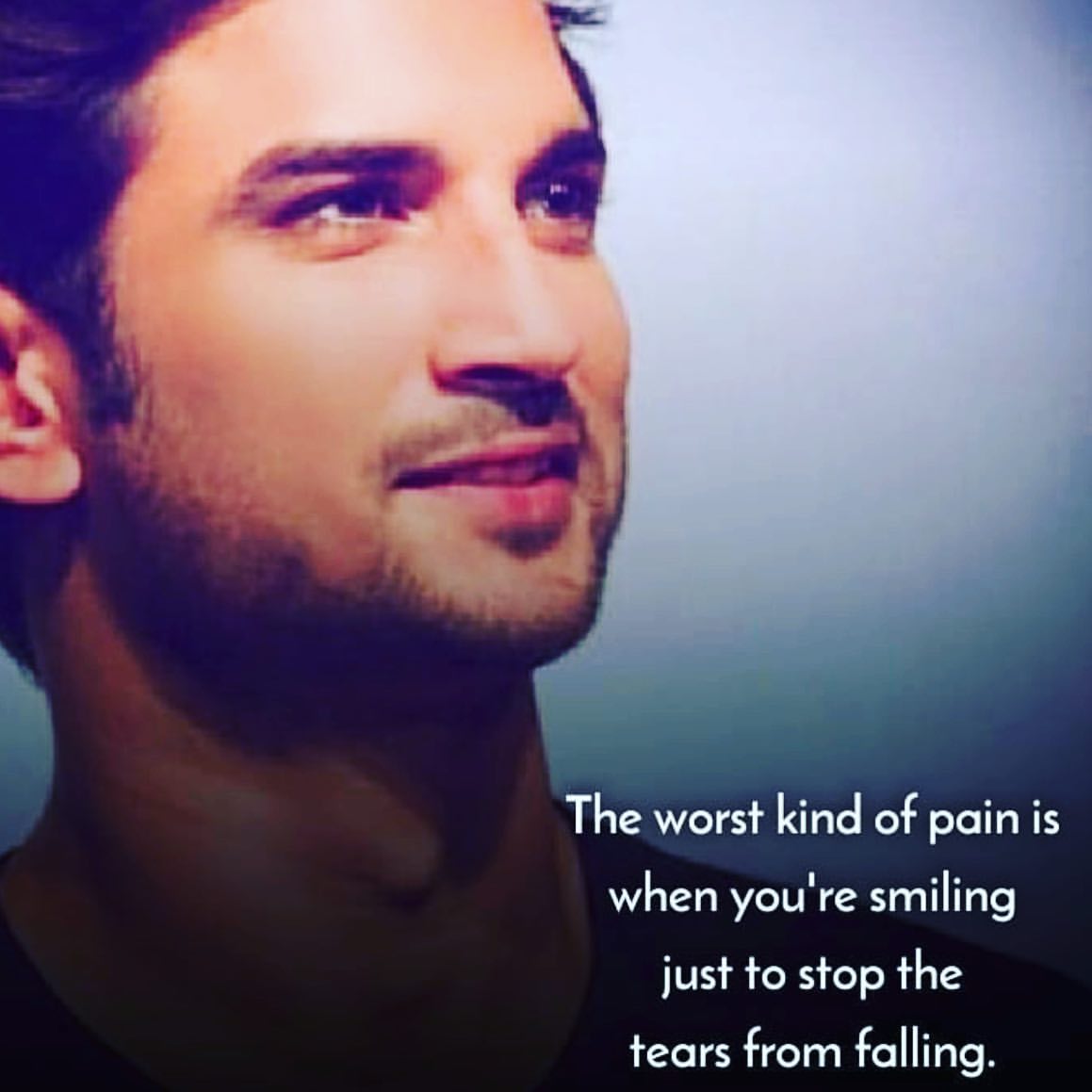 The worst kind of pain is when you're smiling just to stop the tears from falling.