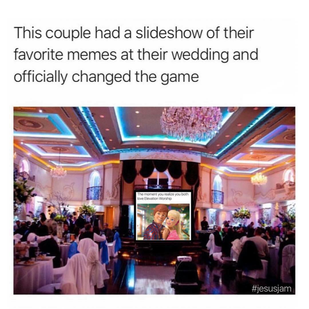 This couple had a slideshow of their favorite memes at their wedding and officially changed the game.