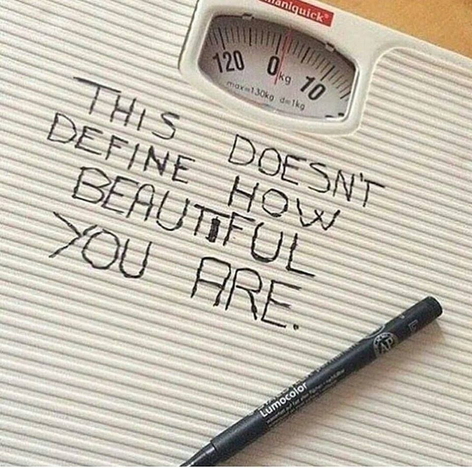 This doesn't define how beautiful you are.