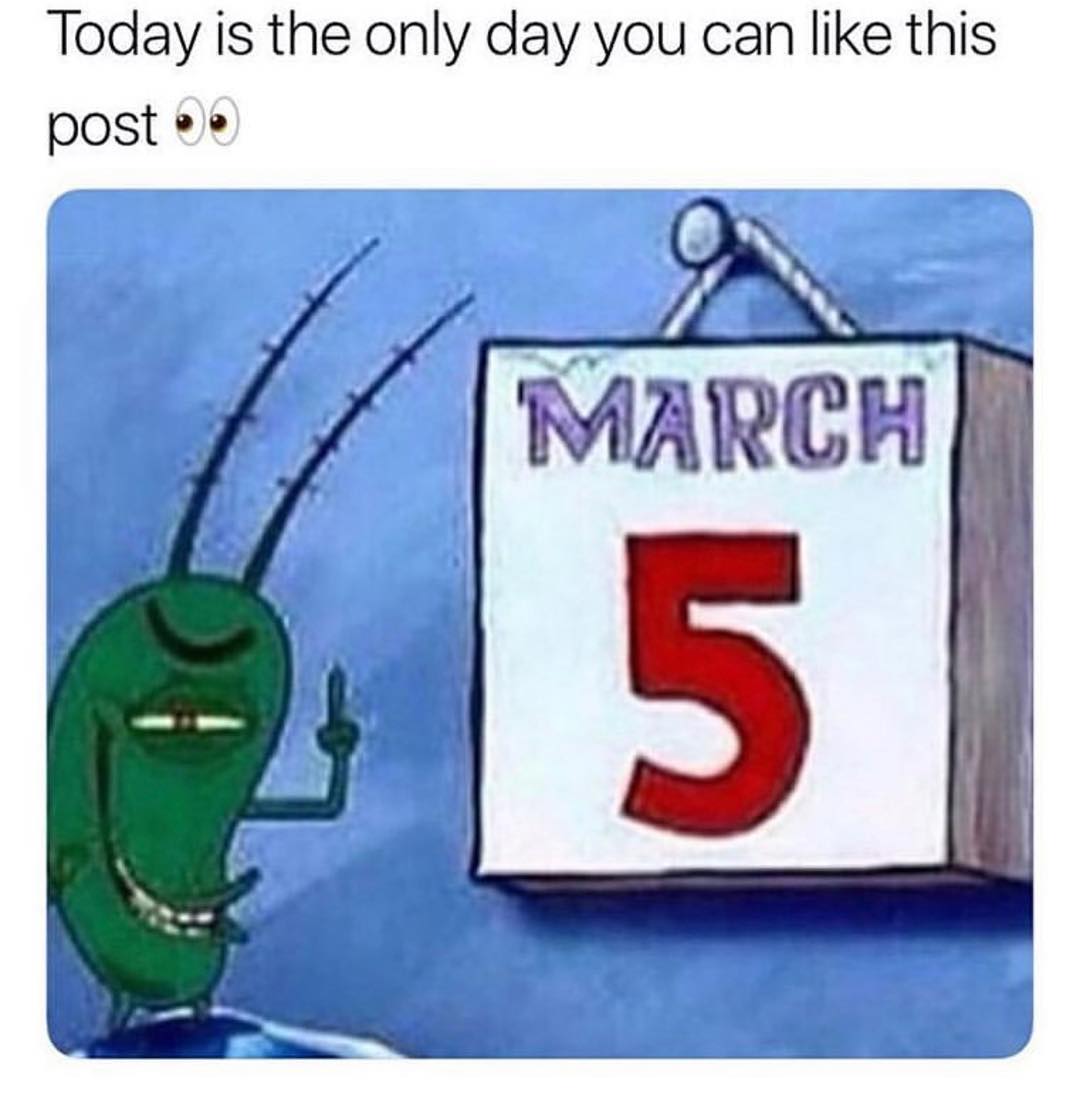 Today is the only day you can like this post.