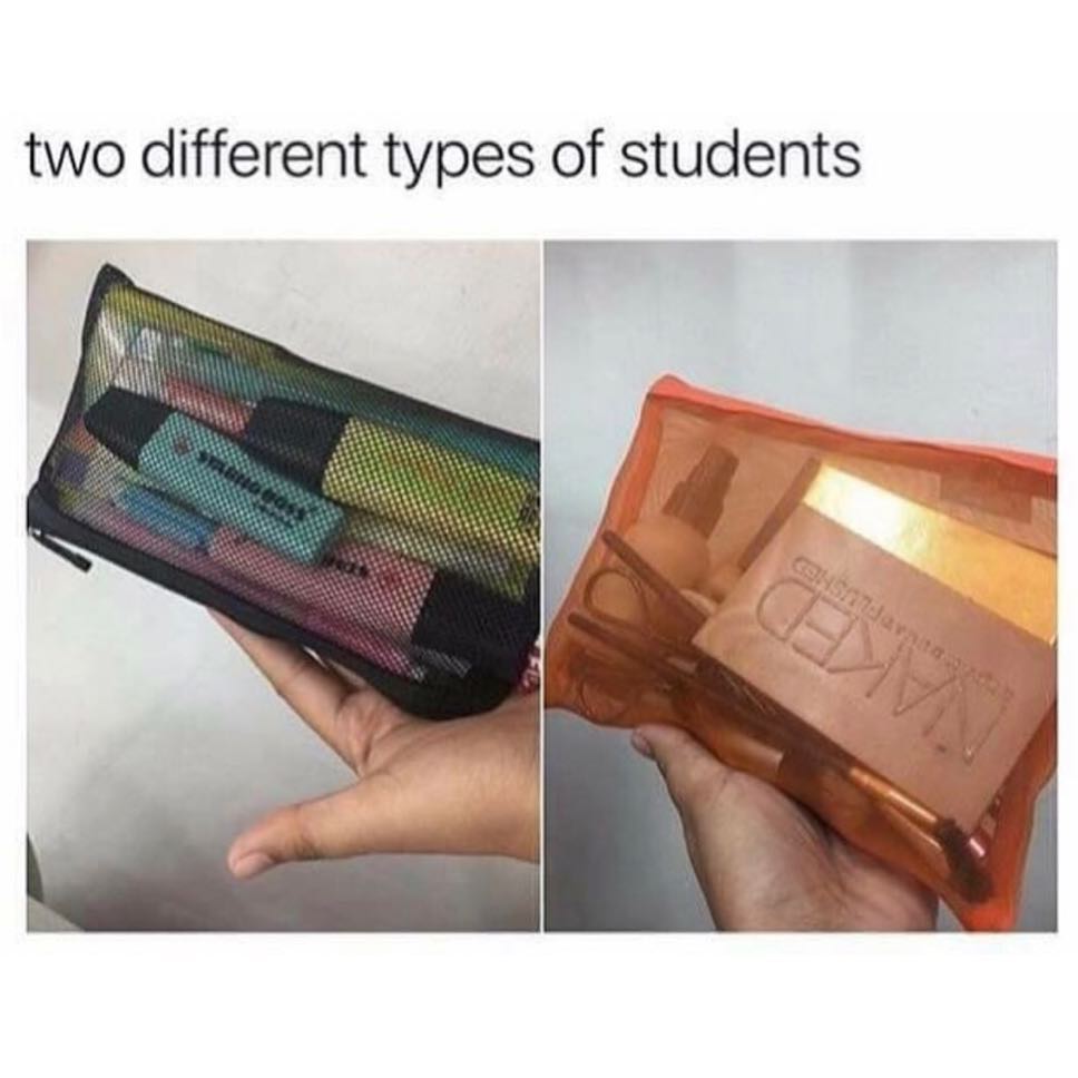 Two different types of students.