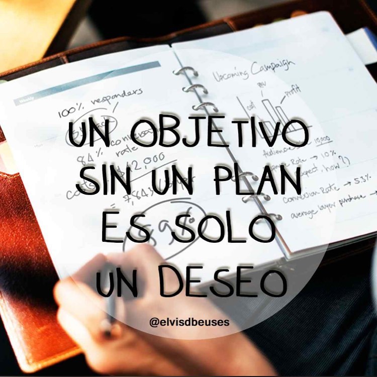 Un objetivo sin un plan es solo un deseo.