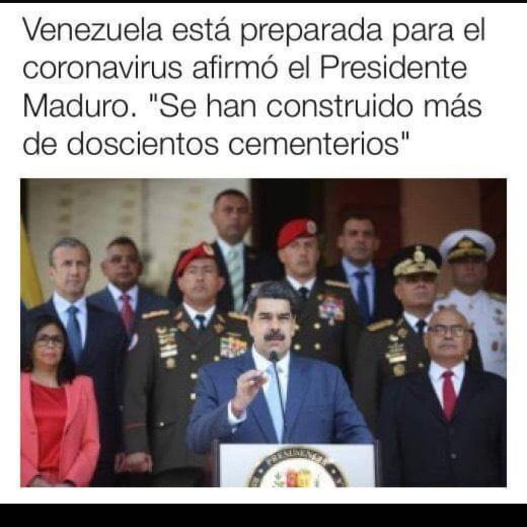 Venezuela está preparada para el coronavirus afirmó el Presidente Maduro. "Se han construido más de doscientos cementerios".