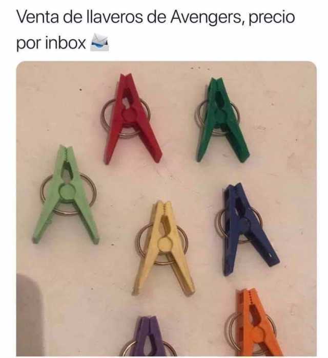 Venta de llaveros de Avengers, precio por inbox.