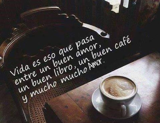 Vida Es Eso Que Pasa Entre Un Buen Amor Un Buen Libro Un Buen Café Y Mucho Mucho Amor Frases 