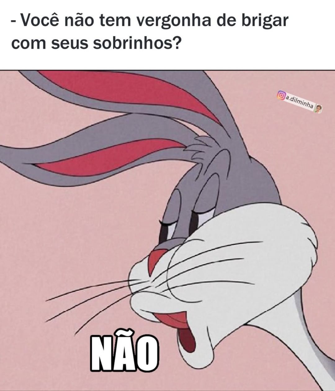 Você não tem vergonha de brigar com seus sobrinhos? Não.