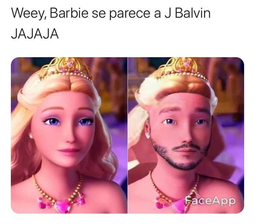 Weey, Barbie se parece a J Balvin jajaja.
