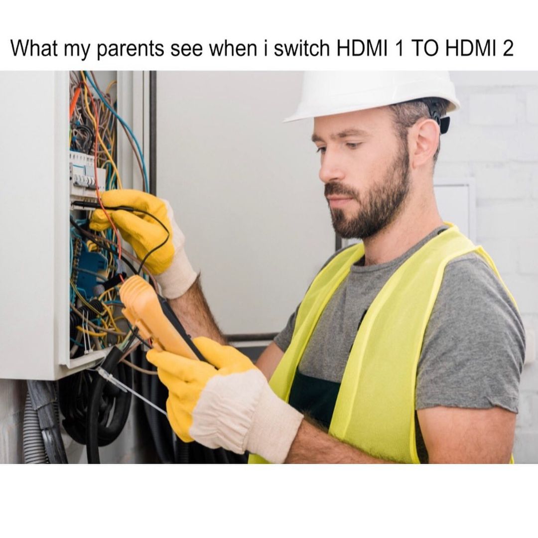 What my parents see when I switch HDMI 1 to HDMI 2.