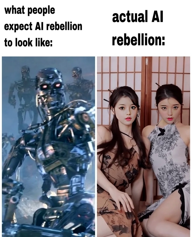 What people expect AI rebellion to look like: Actual AI rebellion: