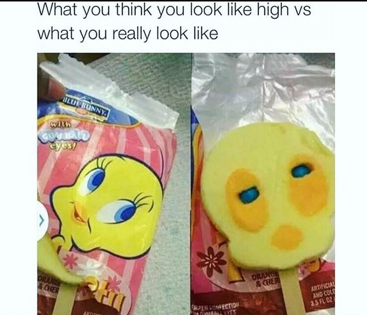 What you think you look like high vs what you really look like.