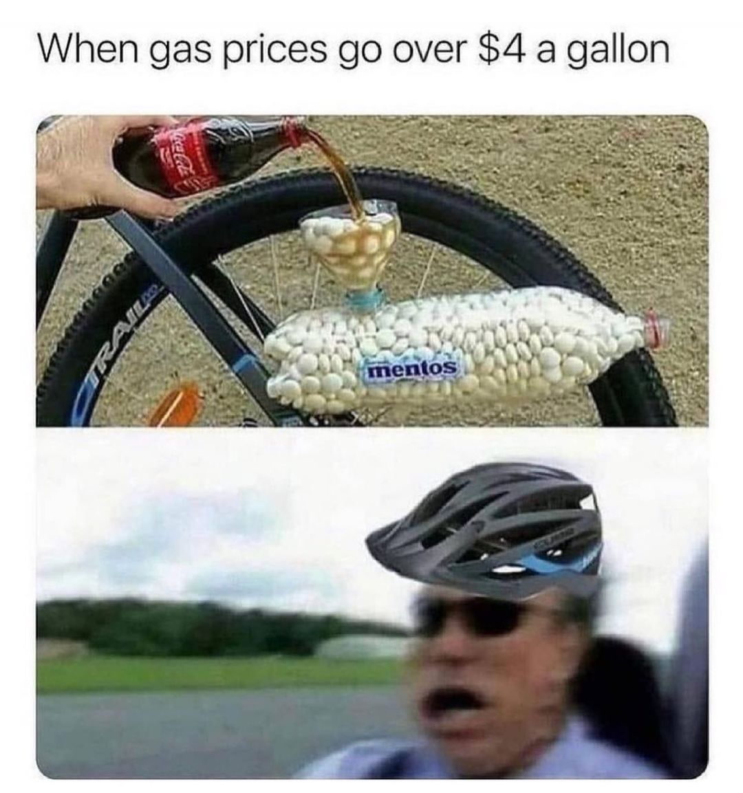 When gas prices go over $4 a gallon.