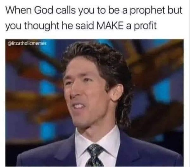 When God calls you to be a prophet but you thought he said make a profit.