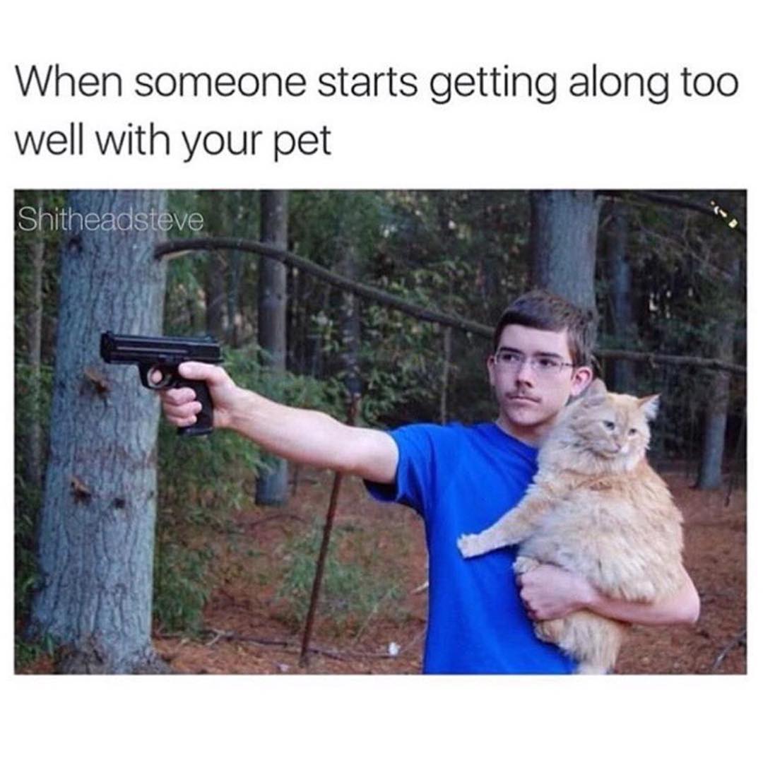 When someone starts getting along too well with your pet.