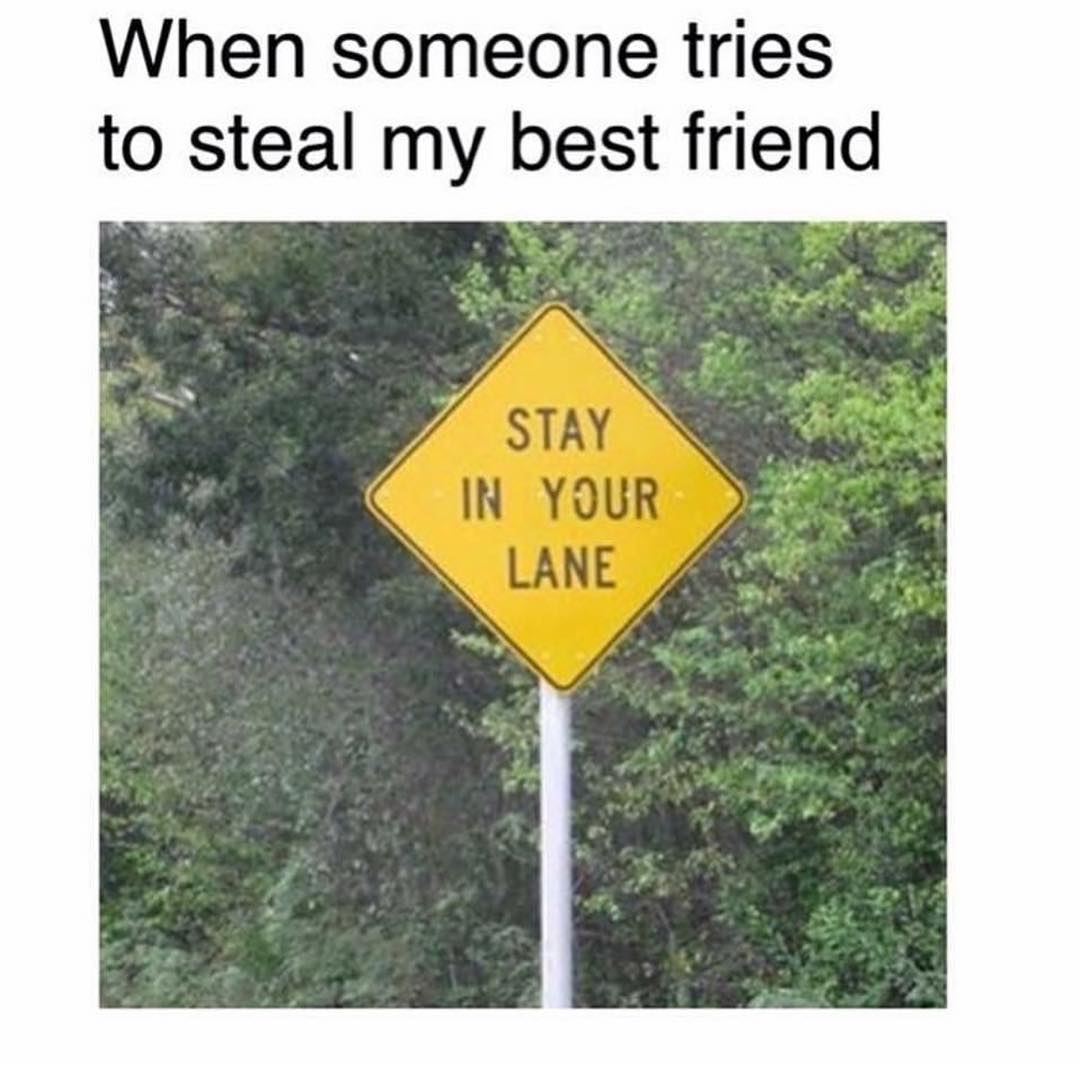 When someone tries to steal my best friend. Stay in your lane.