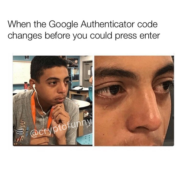 When the Google Authenticator code changes before you could press enter.