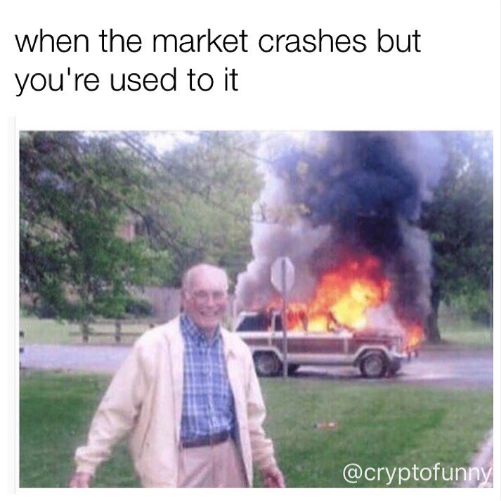 When the market crashes but you're used to it.
