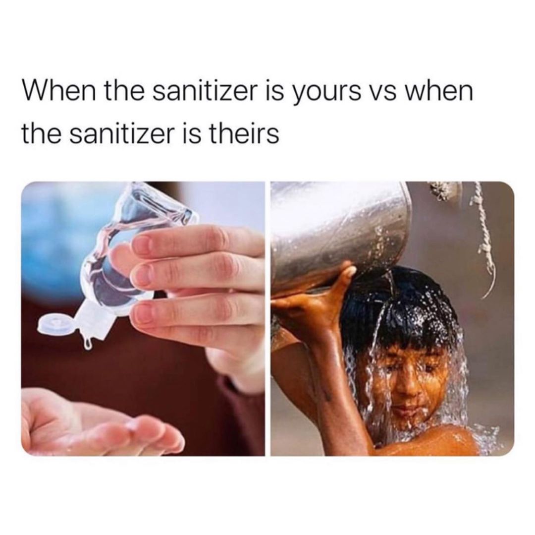 When the sanitizer is yours vs when the sanitizer is theirs.