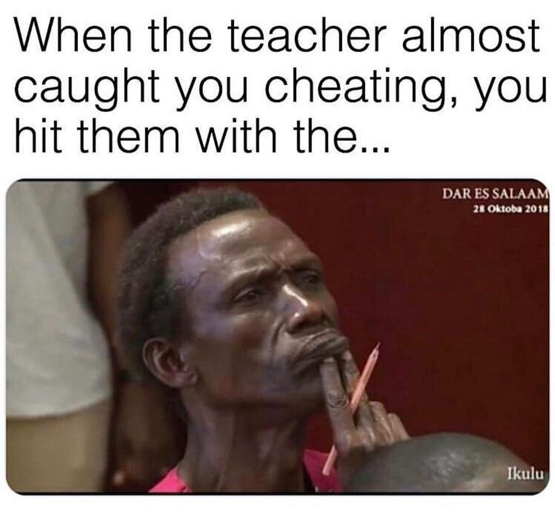 cheating homework meme