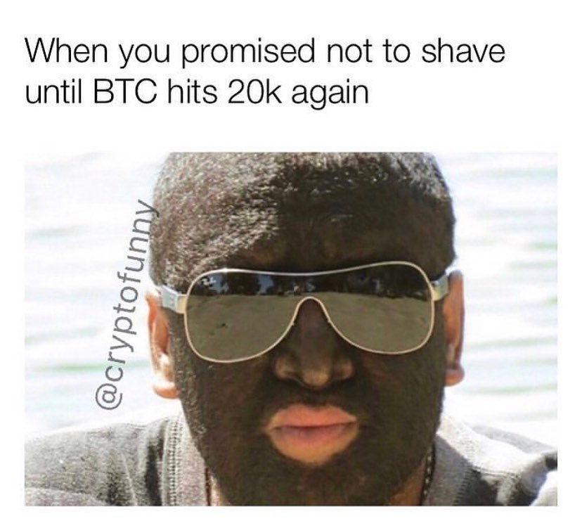 When you promised not to shave until BTC hits 20k again.