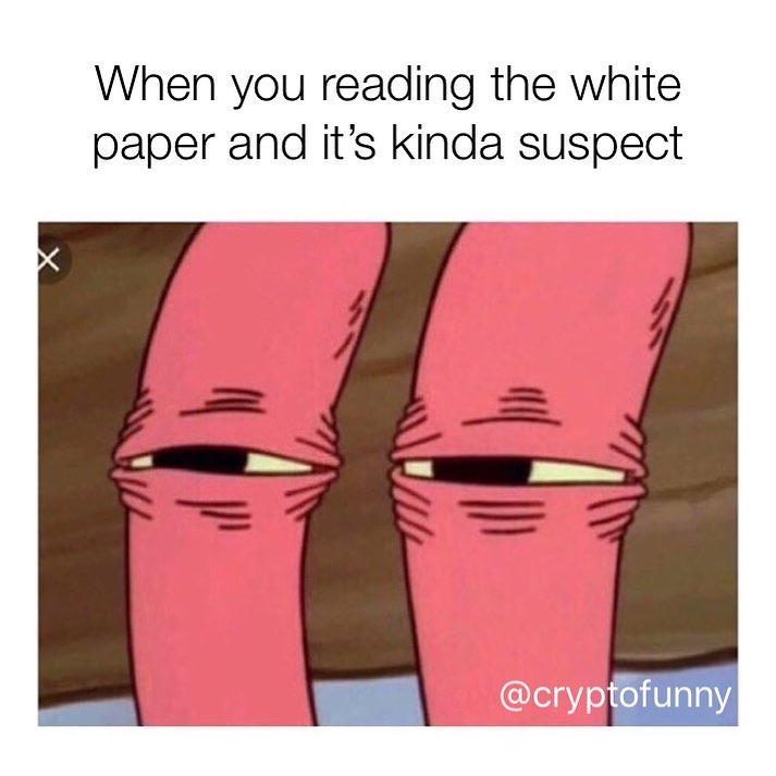 When you reading the white paper and it's kinda suspect.