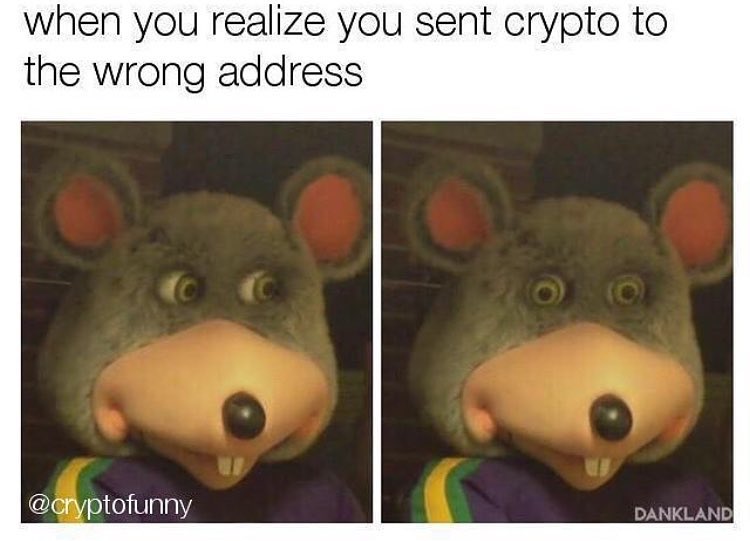 When you realize you sent crypto to the wrong address.