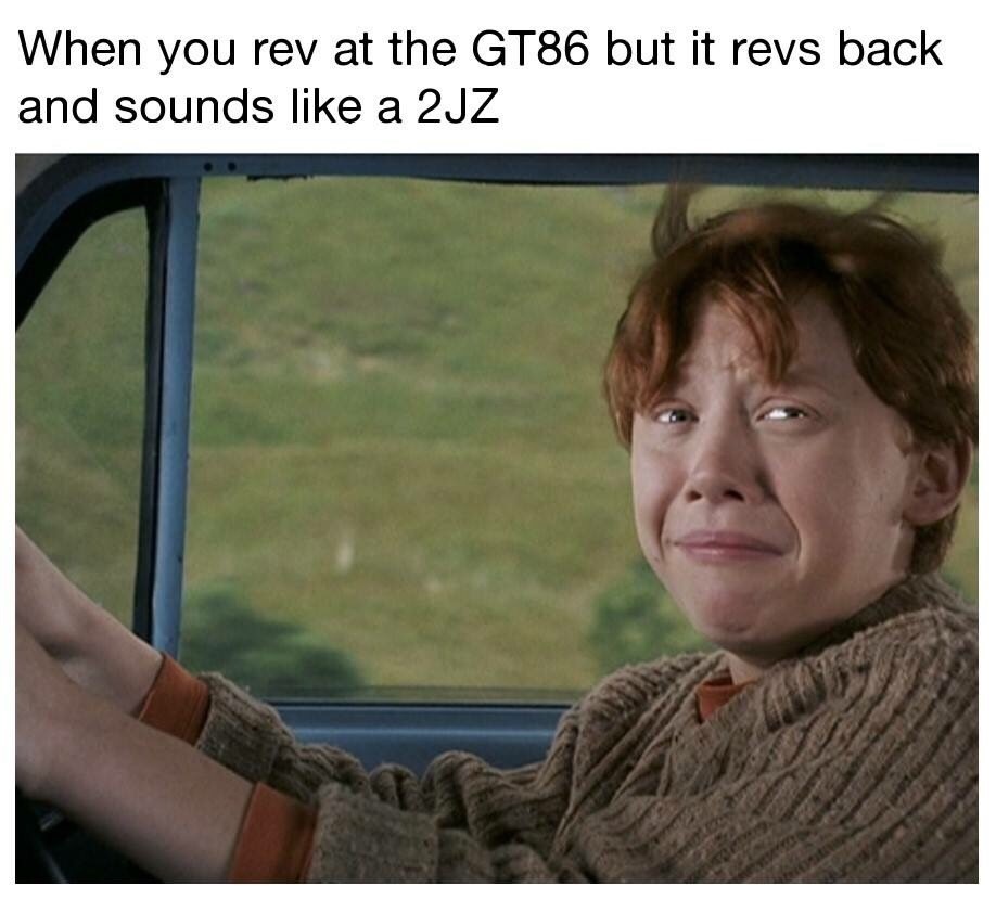 When you rev at the GT86 but it revs back and sounds like a 2JZ.