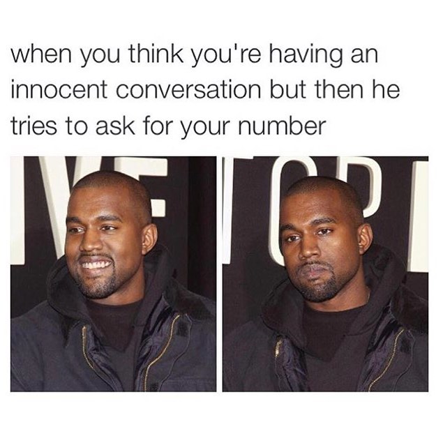 When you think you're having an innocent conversation but then he tries ...