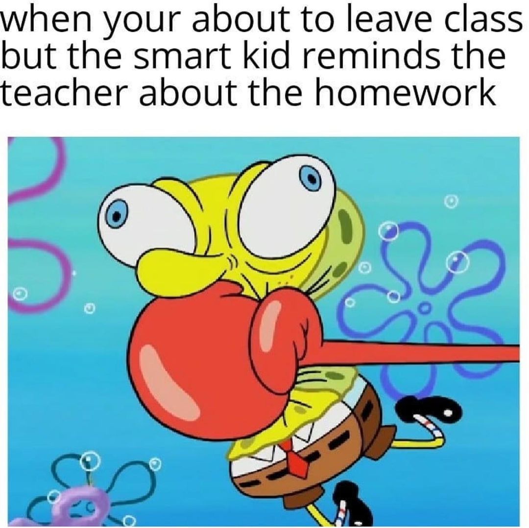 kid reminds teacher about homework