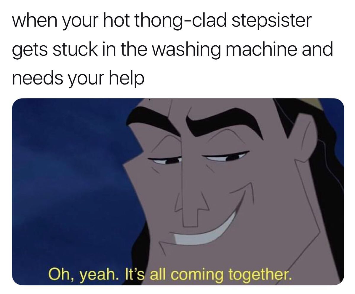 When Your Hot Thong clad Stepsister Gets Stuck In The Washing Machine 