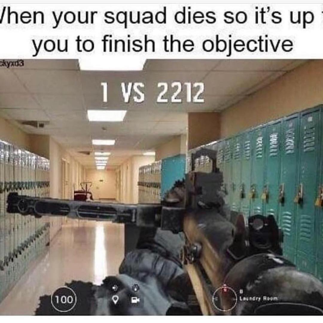 When your squad dies so it's up you to finish the objective.