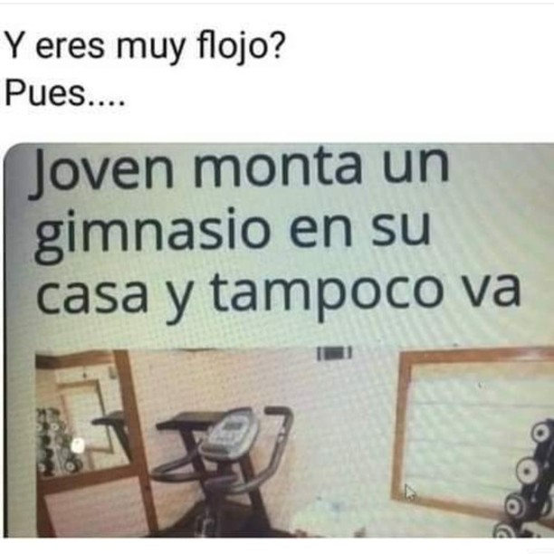 Y eres muy flojo? Pues... Joven monta un gimnasio en su casa y tampoco va.