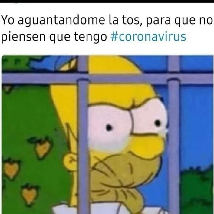 Yo aguantándome la tos, para que no piensen que tengo #coronavirus.