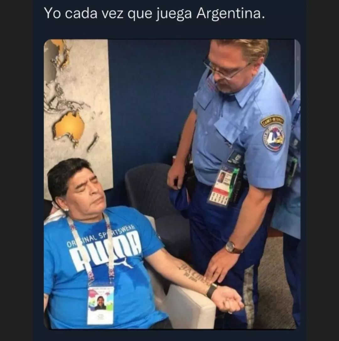 Yo cada vez que juega Argentina.