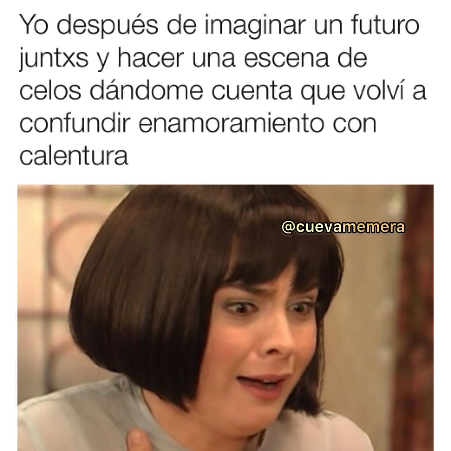 Yo después de imaginar un futuro juntxs y hacer una escena de celos dándome cuenta que volví a confundir enamoramiento con calentura.