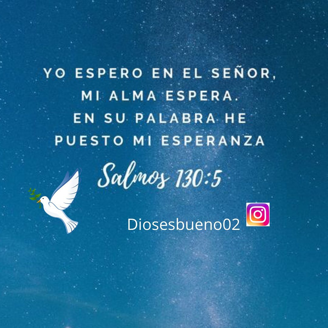 Yo espero en el señor, mi alma espera. En su palabra he puesto mi esperanza. Salmos 130:5.