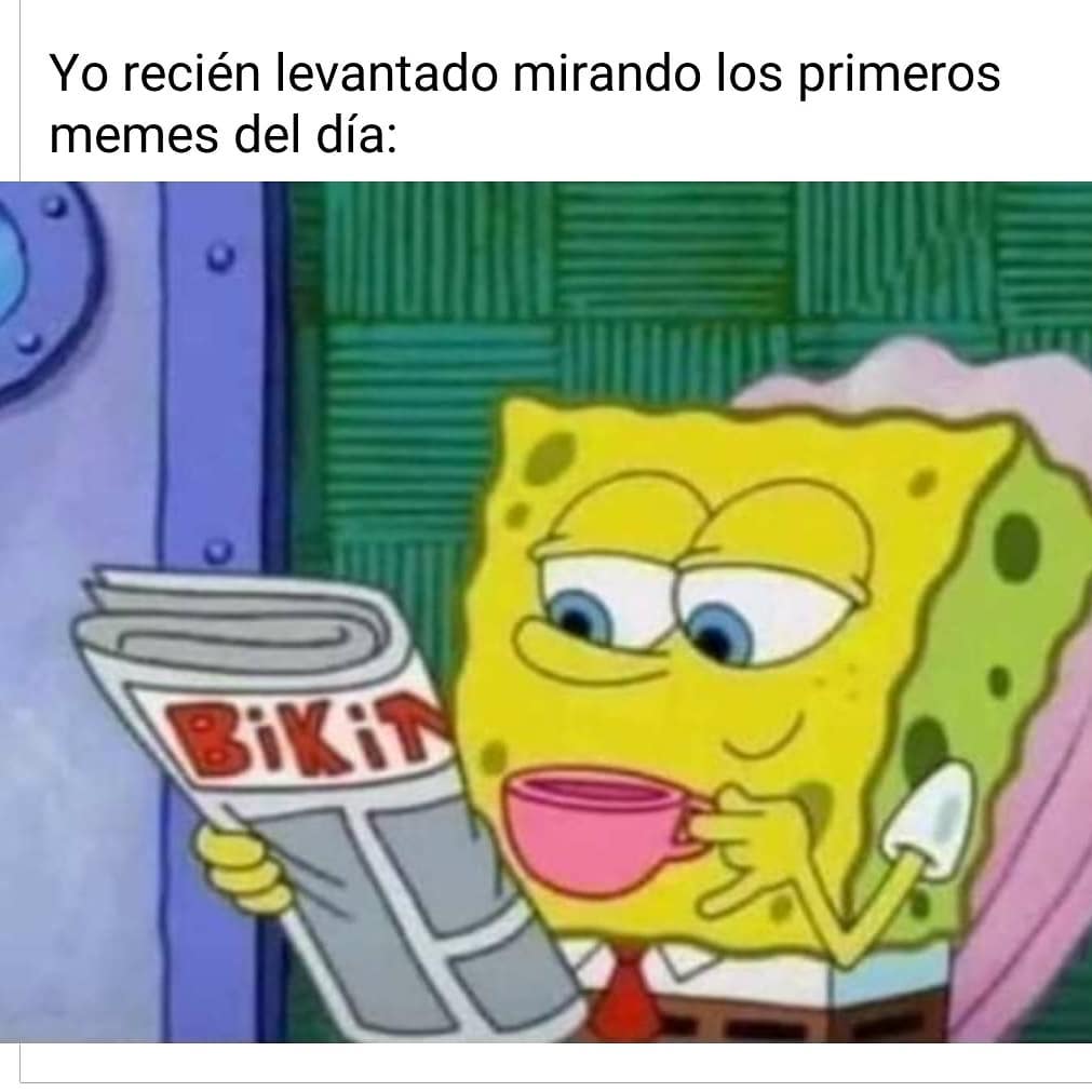 Yo recién levantado mirando los primeros memes del día: