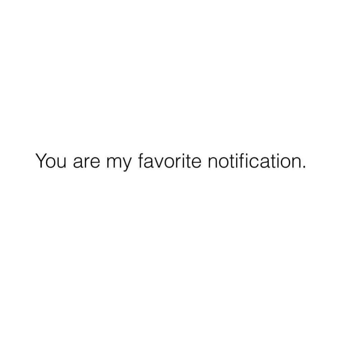 You are my favorite notification.