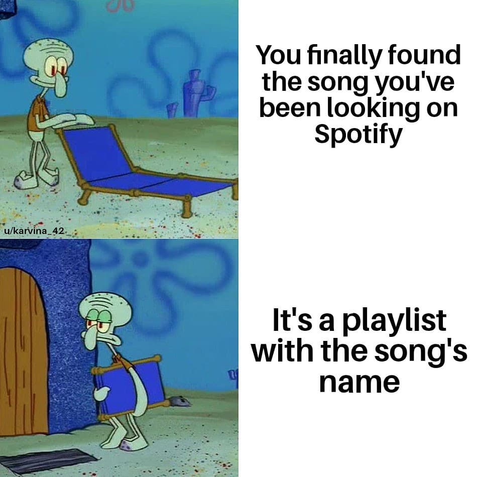 You finally found the song you've been looking on Spotify. It's a playlist with the song's name.