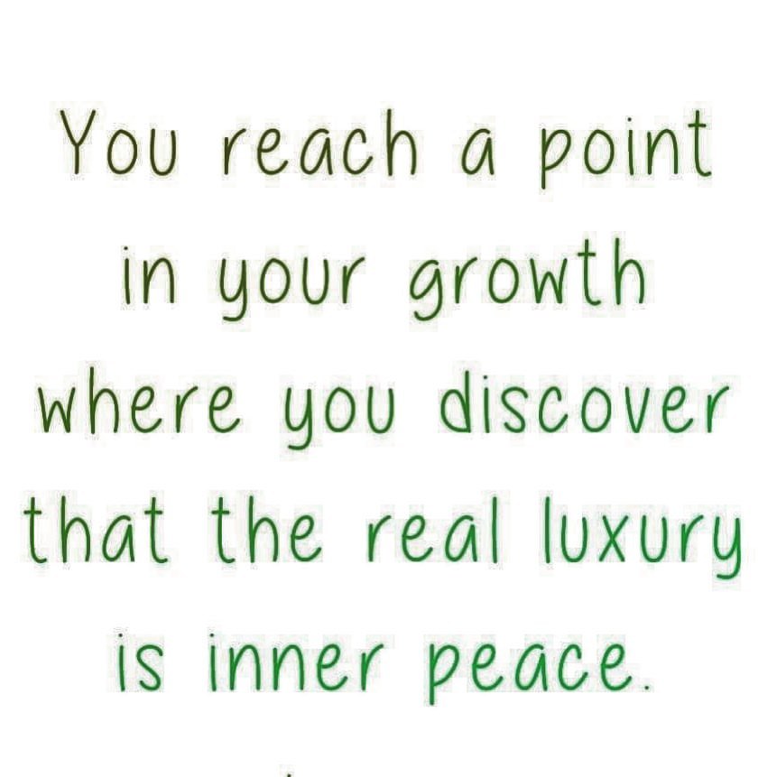 Real Luxury Is Inner Peace