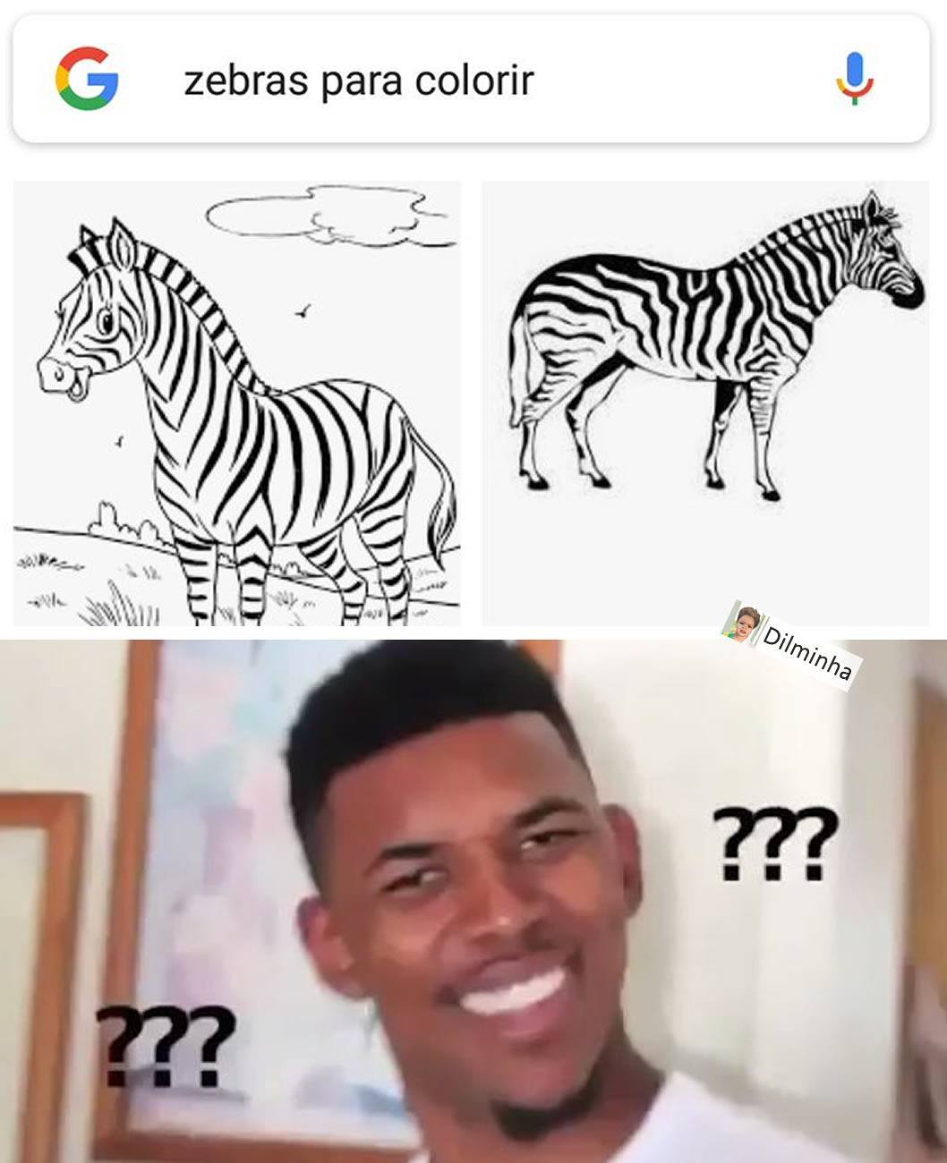 Zebras para colorir.